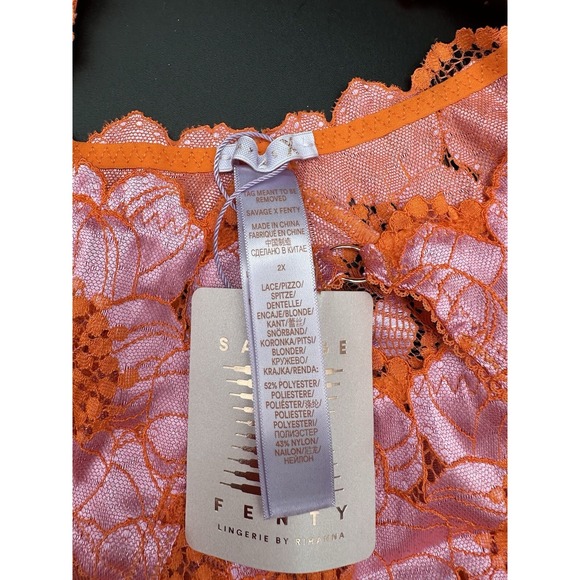 Savage X Fenty Perfect Poppy Corset with Garter Straps 1X NWT With Panties 2XL - Picture 3 of 5